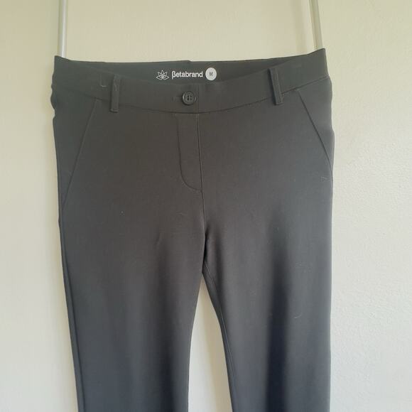 Betabrand Dress Pant Yoga Pants Bootcut Black Stretch Wide Leg Flare Petite LRG - Picture 4 of 9